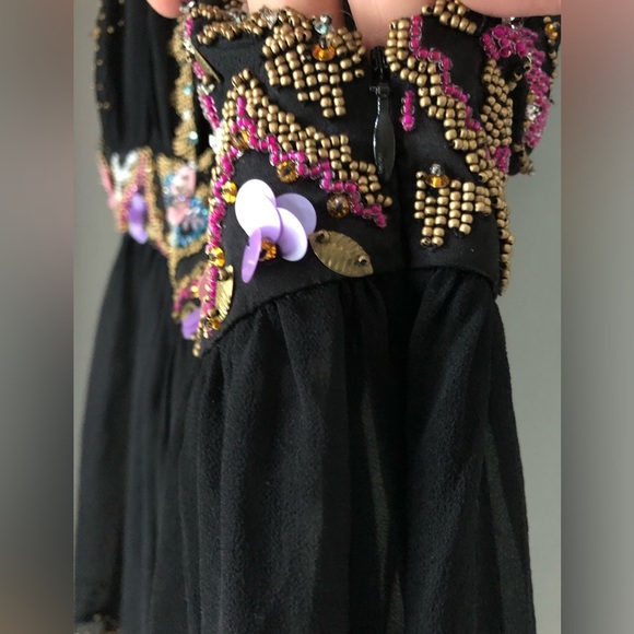 Vintage Y2K luxury designer Matthew Williamson beaded sheer black tank - Picture 7 of 17